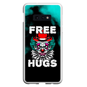 Чехол для Samsung S10E с принтом FREE HUGS в Кировске, Силикон | Область печати: задняя сторона чехла, без боковых панелей | 31 октября | halloween | halowen | ведьма | день всех святых | джек | костюм | кровь | лого | монстр | надпись | праздник | приведение | призрак | светильник | символ | страшная | тыква | ужасы | хеллоуин | хеллуин