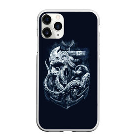Чехол для iPhone 11 Pro матовый с принтом Кракен в Кировске, Силикон |  | брутальная | веселый роджер | вода | корсар | кость | кракен | мертвец | море | мрачная | океан | осьминог | пират | темная | ужас | утопленник | череп | щупальца | якорь