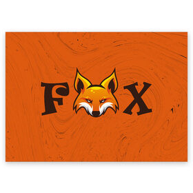 Поздравительная открытка с принтом FOX в Кировске, 100% бумага | плотность бумаги 280 г/м2, матовая, на обратной стороне линовка и место для марки
 | animals | fox | foxes | foxy | ginger | животные | лис | лиса | лисенок | лисий | лисица | лисицы | лисичка | лисички | лисы | лисята | оранжевый
