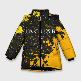 Зимняя куртка для девочек 3D с принтом JAGUAR Ягуар в Кировске, ткань верха — 100% полиэстер; подклад — 100% полиэстер, утеплитель — 100% полиэстер. | длина ниже бедра, удлиненная спинка, воротник стойка и отстегивающийся капюшон. Есть боковые карманы с листочкой на кнопках, утяжки по низу изделия и внутренний карман на молнии. 

Предусмотрены светоотражающий принт на спинке, радужный светоотражающий элемент на пуллере молнии и на резинке для утяжки. | auto | jaguar | logo | moto | symbol | авто | автомобиль | гонки | знак | лого | логотип | логотипы | марка | машина | мото | символ | символы | ягуар