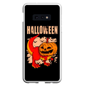 Чехол для Samsung S10E с принтом Halloween в Кировске, Силикон | Область печати: задняя сторона чехла, без боковых панелей | 31 октября | halloween | halowen | ведьма | день всех святых | джек | костюм | кровь | лого | монстр | надпись | праздник | приведение | призрак | светильник | символ | страшная | тыква | ужасы | хеллоуин | хеллуин