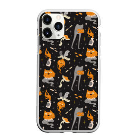 Чехол для iPhone 11 Pro Max матовый с принтом Halloween Monsters в Кировске, Силикон |  | angry | art | cat | creatures | flame | grumpy | horror | kitten | kitty | merch | pussy | pussycat | арт | грибы | злые | иллюстрация | котенок | кошка | кринж | мерч | монстры | наряд | недовольные | огонь | паттерн | сердитые | создания