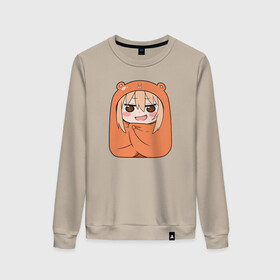 Женский свитшот хлопок с принтом Himouto! Umaru-chan  в Кировске, 100% хлопок | прямой крой, круглый вырез, на манжетах и по низу широкая трикотажная резинка  | anime himouto | anime umaru | himoto | himouto | himouto umaru | himouto umaru chan | umaru | umaru chan | аниме | аниме умару | аниме химото | двуличная сестренка умару | умару | химото | химото умару тян