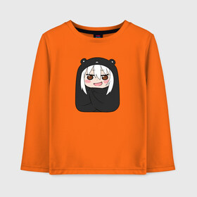 Детский лонгслив хлопок с принтом Himouto! Umaru-chan black в Кировске, 100% хлопок | круглый вырез горловины, полуприлегающий силуэт, длина до линии бедер | anime himouto | anime umaru | himoto | himouto | himouto black | himouto umaru | himouto umaru chan | umaru | umaru chan | аниме | аниме умару | аниме химото | двуличная сестренка умару | умару | химото | химото умару тян