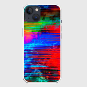 Чехол для iPhone 13 с принтом Glitch color storm в Кировске,  |  | clouds | color | glitch | gradient | storm | глитч | градиент | краски | небо | облака | шторм