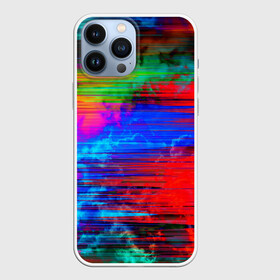 Чехол для iPhone 13 Pro Max с принтом Glitch color storm в Кировске,  |  | clouds | color | glitch | gradient | storm | глитч | градиент | краски | небо | облака | шторм