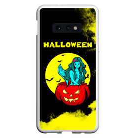 Чехол для Samsung S10E с принтом Halloween в Кировске, Силикон | Область печати: задняя сторона чехла, без боковых панелей | 31 октября | halloween | halowen | ведьма | день всех святых | джек | костюм | кровь | лого | монстр | надпись | праздник | приведение | призрак | светильник | символ | страшная | тыква | ужасы | хеллоуин | хеллуин