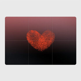 Магнитный плакат 3Х2 с принтом Сердце из отпечатков пальцев в Кировске, Полимерный материал с магнитным слоем | 6 деталей размером 9*9 см | влюбленные | вместе | градиент | линии судьбы | любовь | он и она | отпечатки пальцев | пальчики | признание | сердце | следы