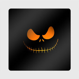 Магнит виниловый Квадрат с принтом Зловещая улыбка в Кировске, полимерный материал с магнитным слоем | размер 9*9 см, закругленные углы | halloween | злая улыбка | праздник | страшный праздник | хэллоуин