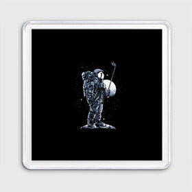 Магнит 55*55 с принтом Космическое селфи в Кировске, Пластик | Размер: 65*65 мм; Размер печати: 55*55 мм | Тематика изображения на принте: 