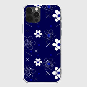 Чехол для iPhone 12 Pro Max с принтом Сhamomile в Кировске, Силикон |  | abstraction | blue | chamomile | flowers | patterns | shapes | texture | абстракция | ромашки | синий | текстура | узоры | формы | цветы