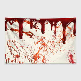 Флаг-баннер с принтом Стекающая кровь в Кировске, 100% полиэстер | размер 67 х 109 см, плотность ткани — 95 г/м2; по краям флага есть четыре люверса для крепления | 2020 | blood | halloween | капли | кровавый | кровь | пятна | следы | стекающая | хэллоуин | хэлоуин