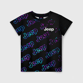 Детская футболка 3D с принтом JEEP / Джип в Кировске, 100% гипоаллергенный полиэфир | прямой крой, круглый вырез горловины, длина до линии бедер, чуть спущенное плечо, ткань немного тянется | auto | jeep | logo | moto | symbol | авто | автомобиль | гонки | джип | знак | лого | логотип | логотипы | марка | машина | мото | символ | символы