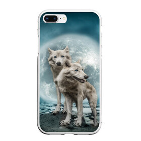 Чехол для iPhone 7Plus/8 Plus матовый с принтом Волки альбиносы в Кировске, Силикон | Область печати: задняя сторона чехла, без боковых панелей | альбинос | волк | волки | волчата | волчонок | зверь
