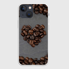 Чехол для iPhone 13 mini с принтом Люблю кофе в Кировске,  |  | бариста | зерна | кофе | любитель кофе