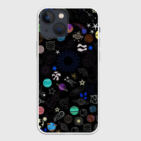 Чехол для iPhone 13 mini с принтом космос в Кировске,  |  | астероиды | бесконечность | галактика | звезда | звездочка | звезды | комета | космос | летающая тарелка | луна | марс | меркурий | метеор | мир | млечный путь | нло | планета земля | планеты | ракета