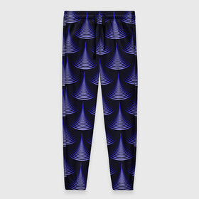 Женские брюки 3D с принтом Scales в Кировске, полиэстер 100% | прямой крой, два кармана без застежек по бокам, с мягкой трикотажной резинкой на поясе и по низу штанин. В поясе для дополнительного комфорта — широкие завязки | abstraction | illusion | pattern | purple | scales | shapes | shimmer | texture | waves | абстракция | волны | иллюзия | паттерн | переливаеться | текстура | фиолетовый | формы | чешуя