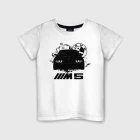 Детская футболка хлопок с принтом BMW M5 E39 в Кировске, 100% хлопок | круглый вырез горловины, полуприлегающий силуэт, длина до линии бедер | bmw | bmw5series | bmwe39 | m5 | mperformance | mpower