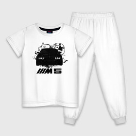 Детская пижама хлопок с принтом BMW M5 E39 в Кировске, 100% хлопок |  брюки и футболка прямого кроя, без карманов, на брюках мягкая резинка на поясе и по низу штанин
 | bmw | bmw5series | bmwe39 | m5 | mperformance | mpower