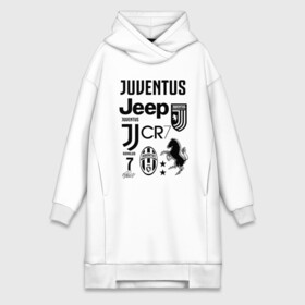 Платье-худи хлопок с принтом JUVENTUS в Кировске,  |  | cristiano ronaldo | fc juventus | juventus | криштиану роналду. | фк ювентус | футбол | футбольный клуб | ювентус