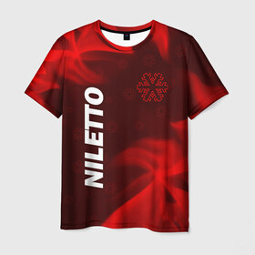 Мужская футболка 3D с принтом НИЛЕТТО / Niletto в Кировске, 100% полиэфир | прямой крой, круглый вырез горловины, длина до линии бедер | hip | hop | logo | music | nileto | niletto | rap | знак | лого | логотип | логотипы | любимка | музыка | музыкант | нилето | нилетто | рэп | символ | символы | хип | хоп