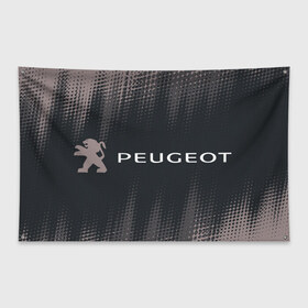 Флаг-баннер с принтом PEUGEOT Пежо в Кировске, 100% полиэстер | размер 67 х 109 см, плотность ткани — 95 г/м2; по краям флага есть четыре люверса для крепления | 