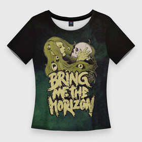 Женская футболка 3D Slim с принтом Bring me the Horizon в Кировске,  |  | bring me the horizon | альтернативный метал | англия | британия | дэткор | музыка | поп рок | принеси мне горизонт | рок | шеффилд