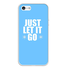 Чехол для iPhone 5/5S матовый с принтом Just Let it go. Frozen в Кировске, Силикон | Область печати: задняя сторона чехла, без боковых панелей | elsa | frozen | just let it go | холодное сердце