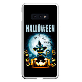 Чехол для Samsung S10E с принтом Halloween в Кировске, Силикон | Область печати: задняя сторона чехла, без боковых панелей | 31 октября | halloween | halowen | ведьма | день всех святых | джек | костюм | кровь | лого | монстр | надпись | праздник | приведение | призрак | светильник | символ | страшная | тыква | ужасы | хеллоуин | хеллуин