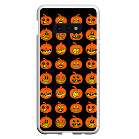 Чехол для Samsung S10E с принтом Halloween в Кировске, Силикон | Область печати: задняя сторона чехла, без боковых панелей | 31 октября | halloween | halowen | ведьма | день всех святых | джек | костюм | кровь | лого | монстр | надпись | праздник | приведение | призрак | светильник | символ | страшная | тыква | ужасы | хеллоуин | хеллуин