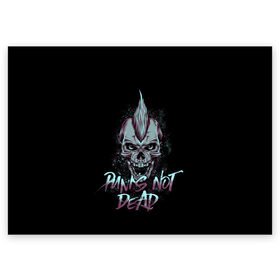 Поздравительная открытка с принтом PUNKS NOT DEAD в Кировске, 100% бумага | плотность бумаги 280 г/м2, матовая, на обратной стороне линовка и место для марки
 | anarchy | dead | musick | punk | rock | skull | анархия | музыка | панк | рок | череп