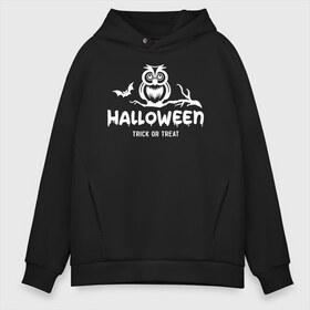 Мужское худи Oversize хлопок с принтом Halloween в Кировске, френч-терри — 70% хлопок, 30% полиэстер. Мягкий теплый начес внутри —100% хлопок | боковые карманы, эластичные манжеты и нижняя кромка, капюшон на магнитной кнопке | Тематика изображения на принте: 31 октября | halloween | halowen | ведьма | день всех святых | джек | костюм | кровь | лого | монстр | надпись | праздник | приведение | призрак | светильник | символ | страшная | тыква | ужасы | хеллоуин | хеллуин