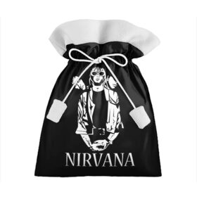 Подарочный 3D мешок с принтом NIRVANA в Кировске, 100% полиэстер | Размер: 29*39 см | Тематика изображения на принте: grange | kobain | kurt | music | nirvana | punk | rock | usa | гранж | кобэйн | курт | нирвана | панк | рок