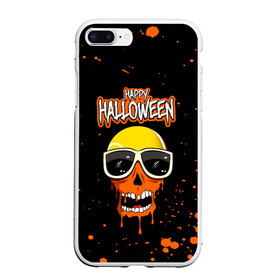 Чехол для iPhone 7Plus/8 Plus матовый с принтом Halloween в Кировске, Силикон | Область печати: задняя сторона чехла, без боковых панелей | 31 октября | halloween | halowen | ведьма | день всех святых | джек | костюм | кровь | лого | монстр | надпись | праздник | приведение | призрак | светильник | символ | страшная | тыква | ужасы | хеллоуин | хеллуин