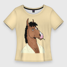 Женская футболка 3D Slim с принтом Конь БоДжек в Кировске,  |  | bojack horseman | бо | бо джек | говорящий конь | джек | диана | кентавр | кони | конь | конь бо джек | мистер подхвост | мульт | мультфильм | тодд
