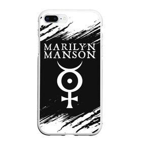 Чехол для iPhone 7Plus/8 Plus матовый с принтом MARILYN MANSON М МЭНСОН в Кировске, Силикон | Область печати: задняя сторона чехла, без боковых панелей | logo | manson | marilyn | music | rock | группа | лого | логотип | логотипы | менсон | мерилин | мерлин | музыка | мэнсон | мэрилин | рок | символ