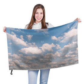 Флаг 3D с принтом летай в Кировске, 100% полиэстер | плотность ткани — 95 г/м2, размер — 67 х 109 см. Принт наносится с одной стороны | воздух | воздушный | голубое небо | летать | небо | облака | облачко | парить | полет | самолет | солнце | туман