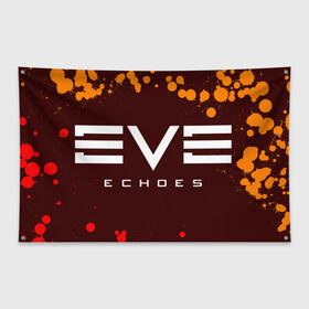 Флаг-баннер с принтом EVE ECHOES ИВ ЭХО в Кировске, 100% полиэстер | размер 67 х 109 см, плотность ткани — 95 г/м2; по краям флага есть четыре люверса для крепления | echo | echoes | eve | game | games | logo | online | space | ев онлайн | ев эхо | еве | ив онлайн | ив эхо | игра | игры | космос | лого | логотип | логотипы | онлайн | символ | символы | эхо | эхос