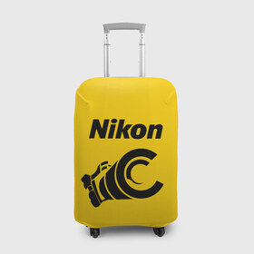 Чехол для чемодана 3D с принтом Никон в Кировске, 86% полиэфир, 14% спандекс | двустороннее нанесение принта, прорези для ручек и колес | nikon | камера | никон | объектив | снимок | фото | фотоаппарат | фотограф | фотографер | фоточки