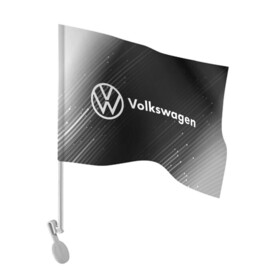 Флаг для автомобиля с принтом VOLKSWAGEN / Фольксваген в Кировске, 100% полиэстер | Размер: 30*21 см | auto | logo | moto | symbol | volkswagen | авто | автомобиль | гонки | знак | лого | логотип | логотипы | марка | машина | мото | символ | символы | фольксваген