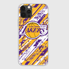 Чехол для iPhone 12 Pro Max с принтом LAKERS ЛЕЙКЕРС в Кировске, Силикон |  | 