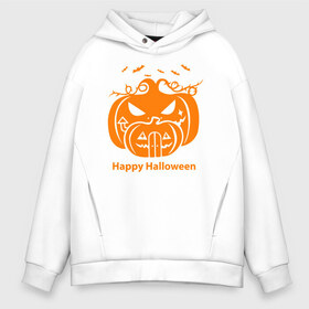 Мужское худи Oversize хлопок с принтом Halloween в Кировске, френч-терри — 70% хлопок, 30% полиэстер. Мягкий теплый начес внутри —100% хлопок | боковые карманы, эластичные манжеты и нижняя кромка, капюшон на магнитной кнопке | Тематика изображения на принте: 31 октября | halloween | halowen | ведьма | день всех святых | джек | костюм | кровь | лого | монстр | надпись | праздник | приведение | призрак | светильник | символ | страшная | тыква | ужасы | хеллоуин | хеллуин