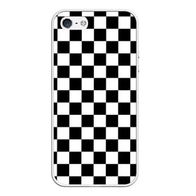 Чехол для iPhone 5/5S матовый с принтом Шахматка в Кировске, Силикон | Область печати: задняя сторона чехла, без боковых панелей | абстракция | в клетку | игра | клетка | клеточка | тренд | черно белая | черно белая клетка | шахматка | шахматная клетка | шахматы