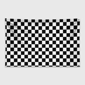 Флаг-баннер с принтом Шахматка в Кировске, 100% полиэстер | размер 67 х 109 см, плотность ткани — 95 г/м2; по краям флага есть четыре люверса для крепления | абстракция | в клетку | игра | клетка | клеточка | тренд | черно белая | черно белая клетка | шахматка | шахматная клетка | шахматы