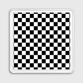 Магнит 55*55 с принтом Шахматка в Кировске, Пластик | Размер: 65*65 мм; Размер печати: 55*55 мм | абстракция | в клетку | игра | клетка | клеточка | тренд | черно белая | черно белая клетка | шахматка | шахматная клетка | шахматы