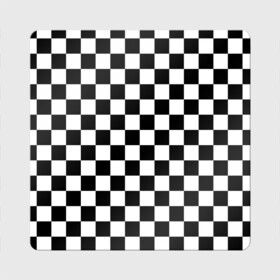 Магнит виниловый Квадрат с принтом Шахматка в Кировске, полимерный материал с магнитным слоем | размер 9*9 см, закругленные углы | Тематика изображения на принте: абстракция | в клетку | игра | клетка | клеточка | тренд | черно белая | черно белая клетка | шахматка | шахматная клетка | шахматы
