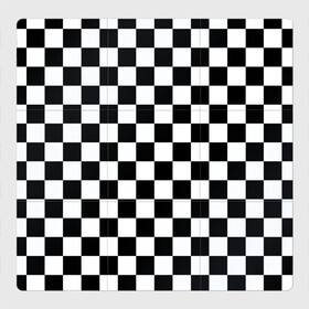 Магнитный плакат 3Х3 с принтом Шахматка в Кировске, Полимерный материал с магнитным слоем | 9 деталей размером 9*9 см | абстракция | в клетку | игра | клетка | клеточка | тренд | черно белая | черно белая клетка | шахматка | шахматная клетка | шахматы