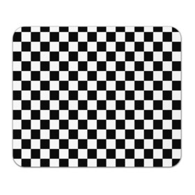 Коврик для мышки прямоугольный с принтом Шахматка в Кировске, натуральный каучук | размер 230 х 185 мм; запечатка лицевой стороны | Тематика изображения на принте: абстракция | в клетку | игра | клетка | клеточка | тренд | черно белая | черно белая клетка | шахматка | шахматная клетка | шахматы