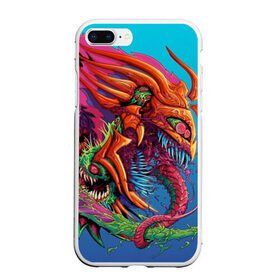 Чехол для iPhone 7Plus/8 Plus матовый с принтом HyperBeast в Кировске, Силикон | Область печати: задняя сторона чехла, без боковых панелей | counter strike | cs | cs go | cs go hyperbeast | csgo | game | howl | hyper beast | hyper beast 2020 | hyperbeast | вой | гипер бист | гипер бист 2020 | го | дракон | игра cs go | контр страйк | контра | кс | оружие кс го | скин