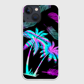 Чехол для iPhone 13 mini с принтом Неоновое лето в Кировске,  |  | брызги | вселенная | детская | для девочки | космос | красота | лето | мальчик | неон | пальма | пальмы | перо | перышко | пляж | потерялся | радуга | яркая